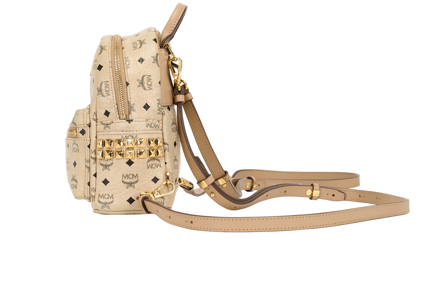 Stark Backpack Xmini, &pound;250, Handbags, Beige, Canvas, Bottom view